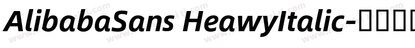 AlibabaSans HeawyItalic字体转换